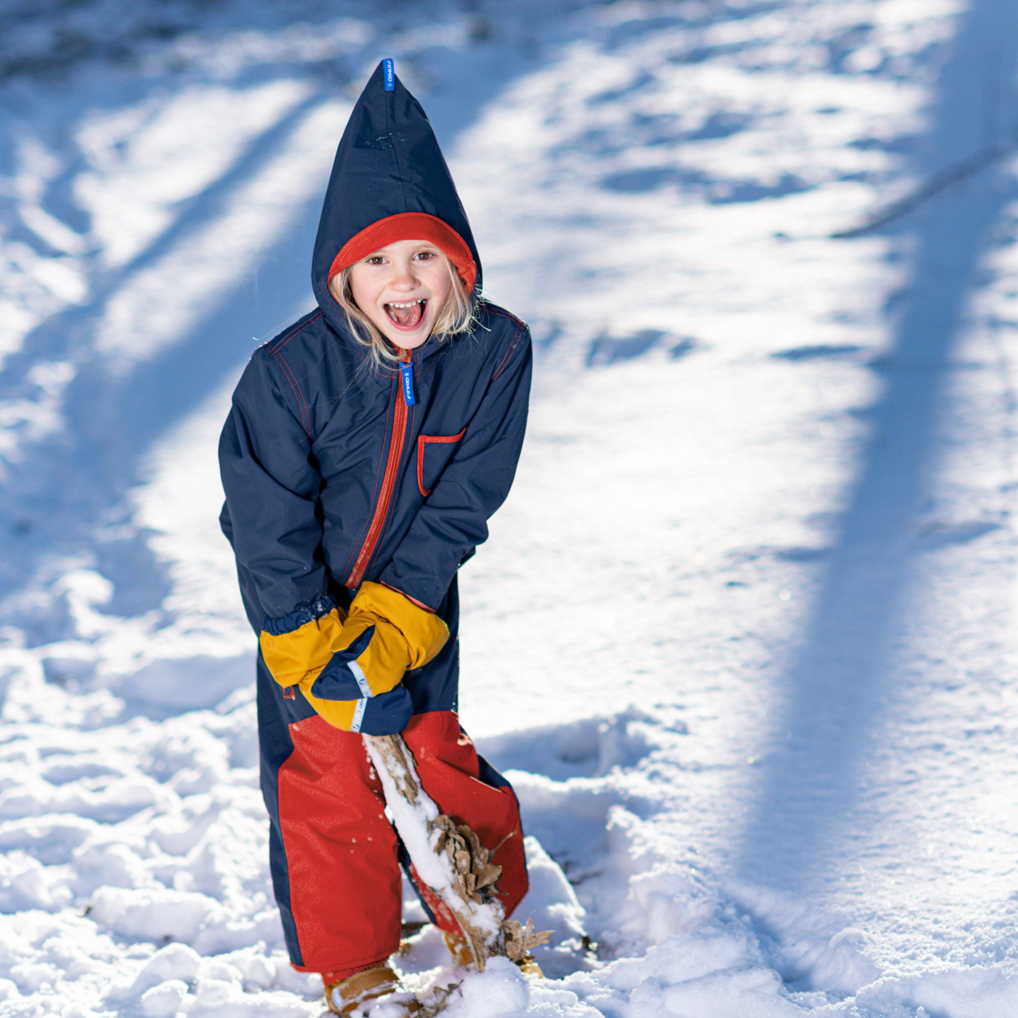 finkid-husky-pikku-winter-eko-schneeanzug-golden-yellow-navy-80-90 image 7