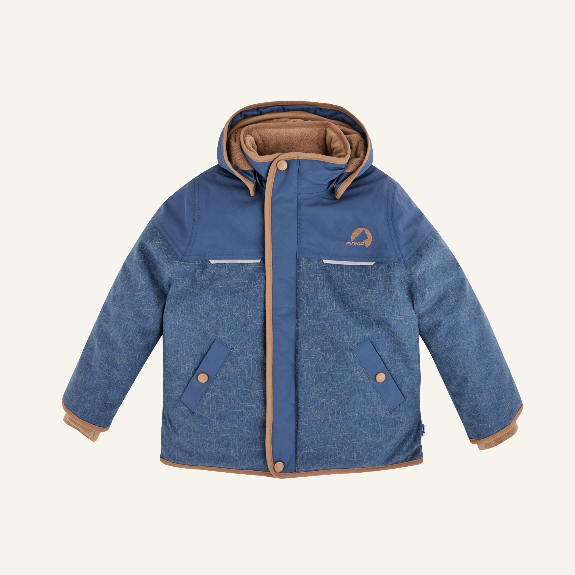 finkid-husky-koira-ice-winterparka-kinder-real-teal-navy-wasserdicht image 3