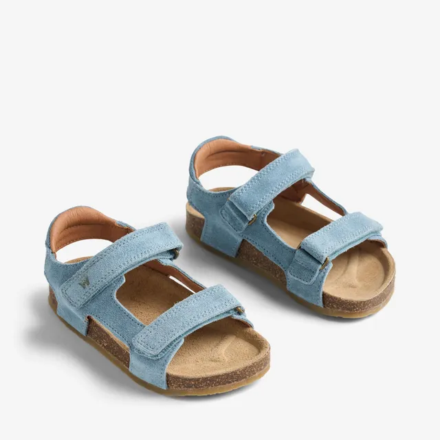 wheat-sandal-corey-kindersandale-faded-denim image 1