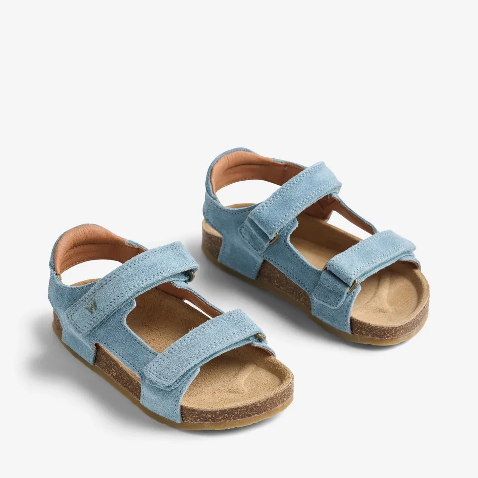 wheat-sandal-corey-kindersandale-faded-denim image 1
