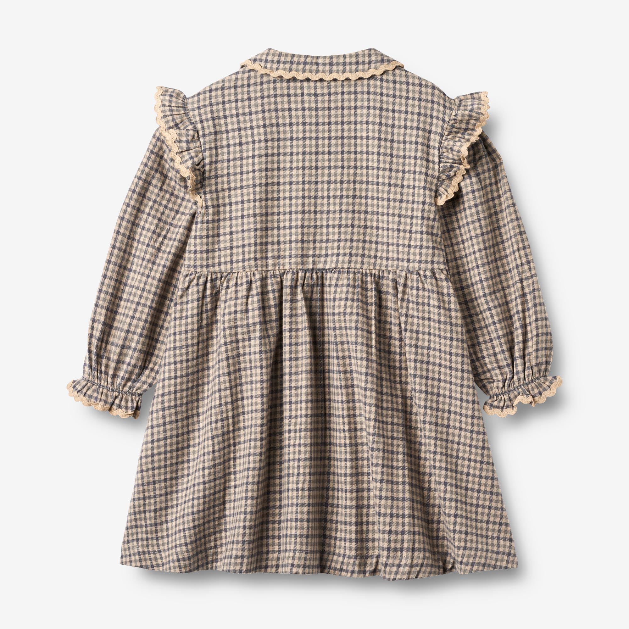wheat-alissa-kleid-blue-check-bio-baumwolle-langarm image 3