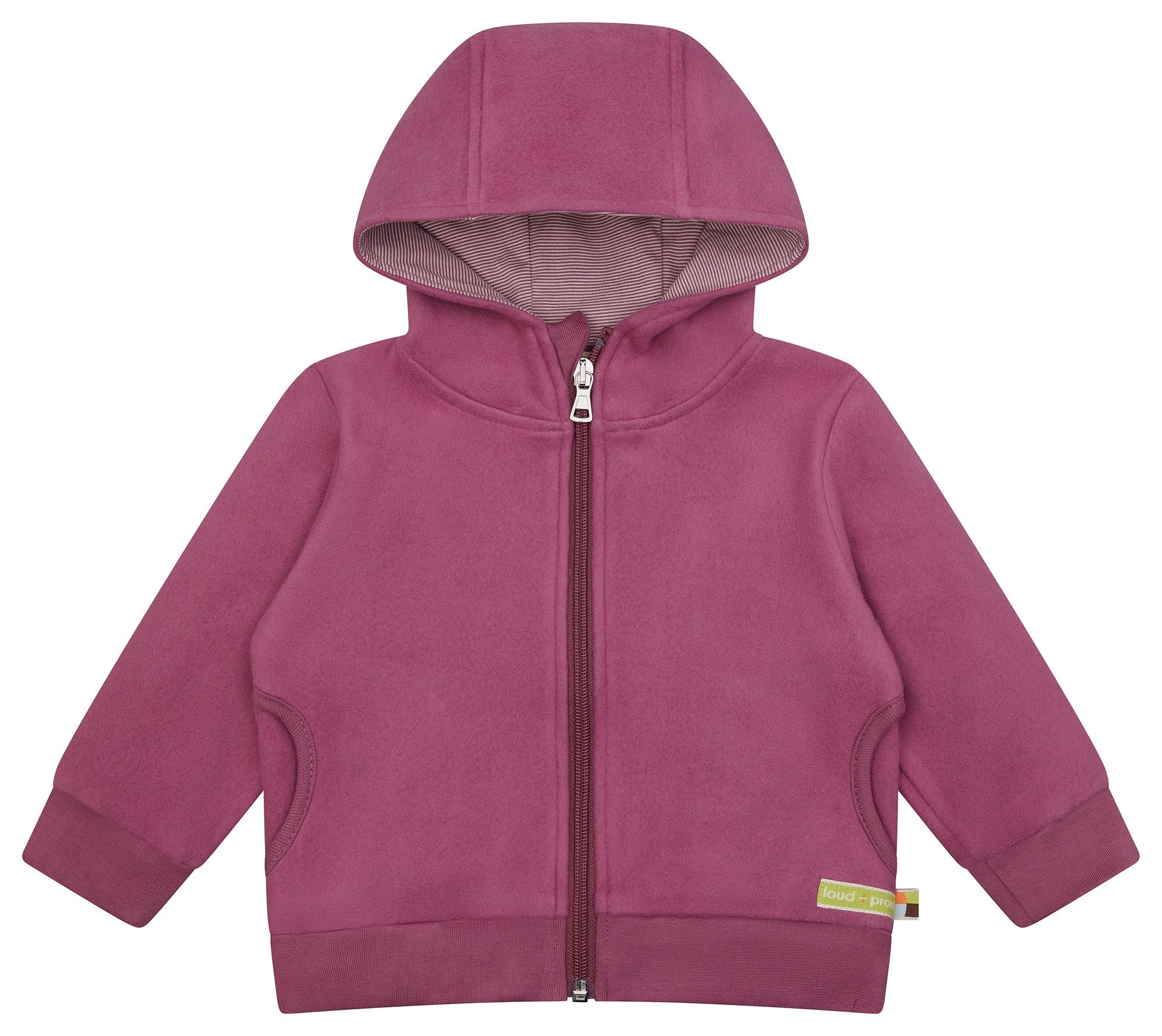 loud-proud-classics-baumwoll-fleece-jacke-curry-kapuze image 4