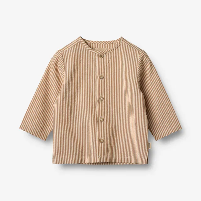 wheat-shelby-hemd-caramel-stripe-bio-baumwolle-baby image 1