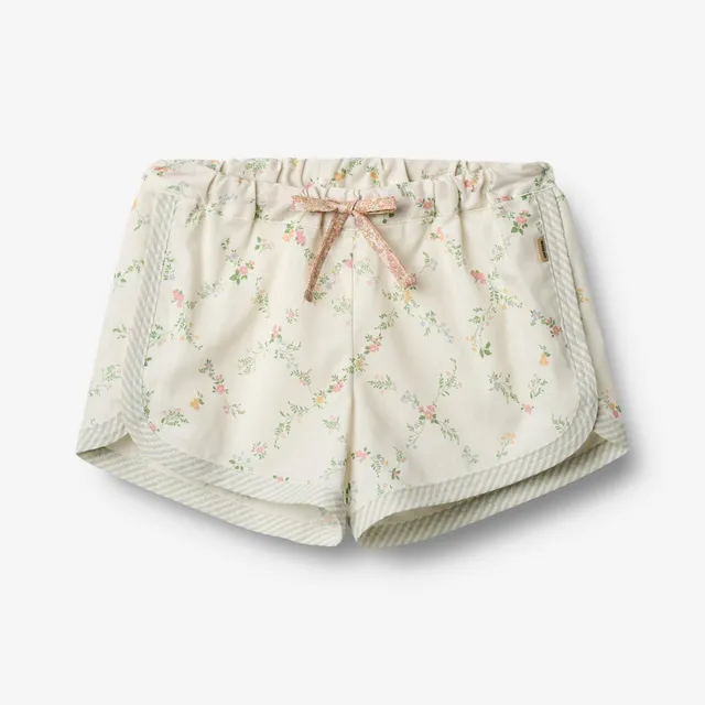 wheat-inger-shorts-kindershorts-ivory-checked-flowers-bio image 1