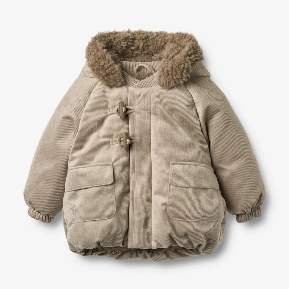 wheat-billo-puffer-jacke-baby-grey-stone-recycling-cord image 1