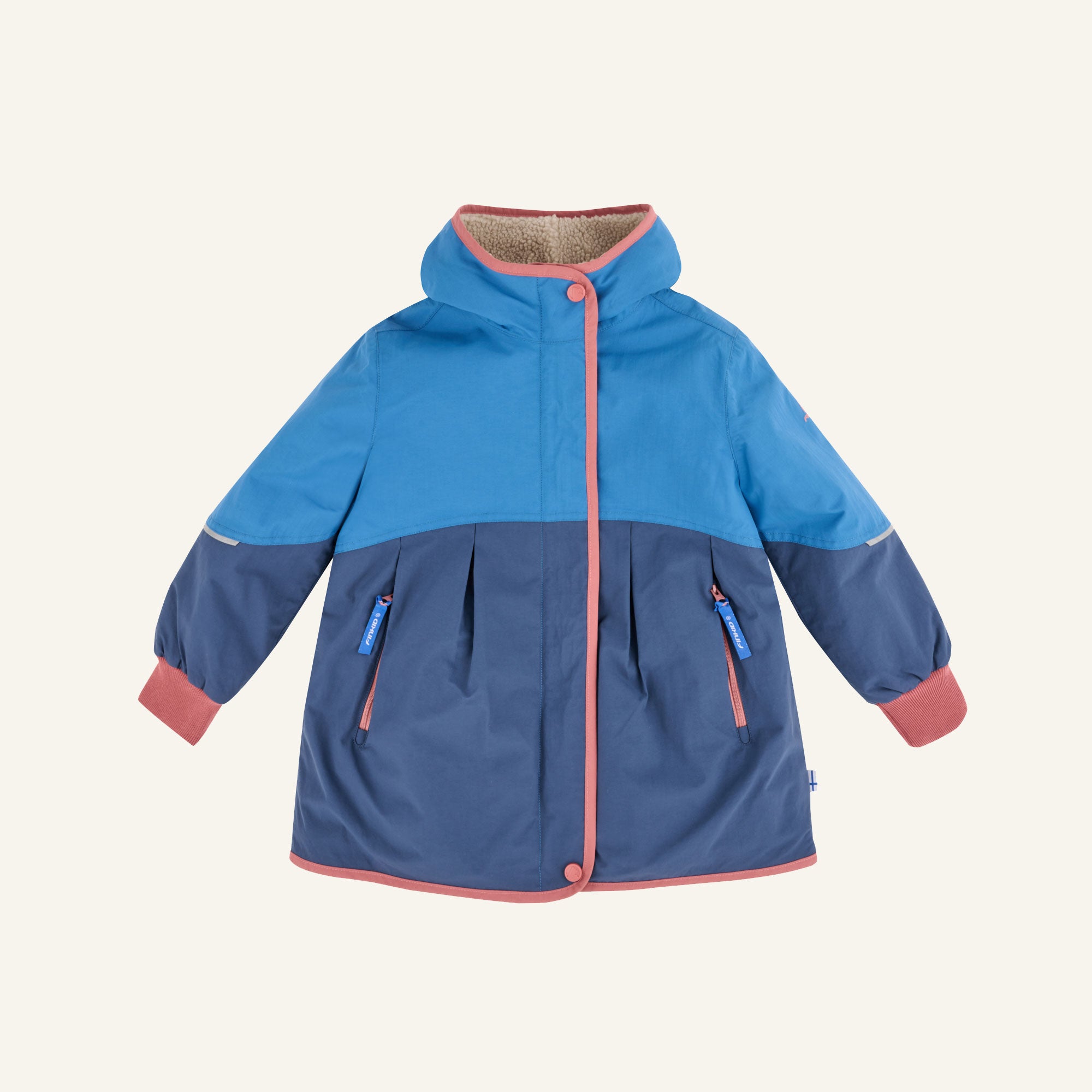 finkid-husky-aina-mukka-m-dchen-winterjacke-deep-water-teddy image 3