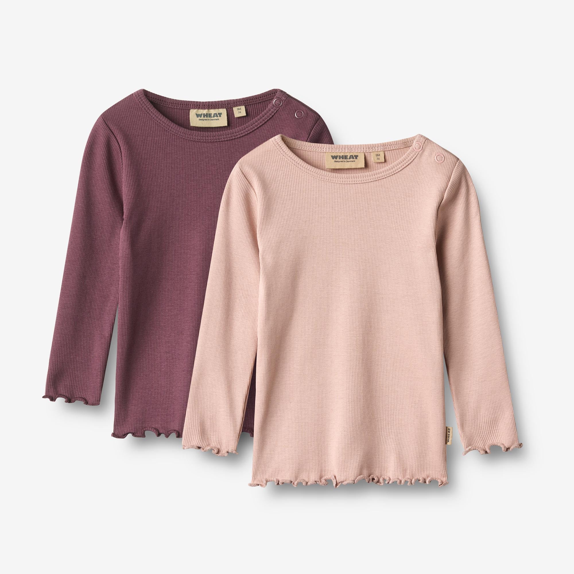 wheat-ida-t-shirt-l-s-eggplant-bio-2er-set-baby-langarm image 1