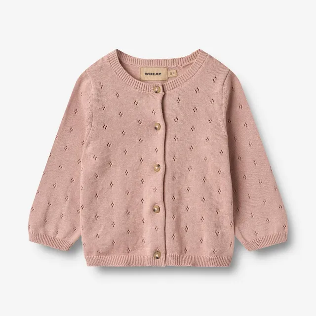 wheat-clothing-strickjacke-maia-rose-powder-bio-baumwolle image 1