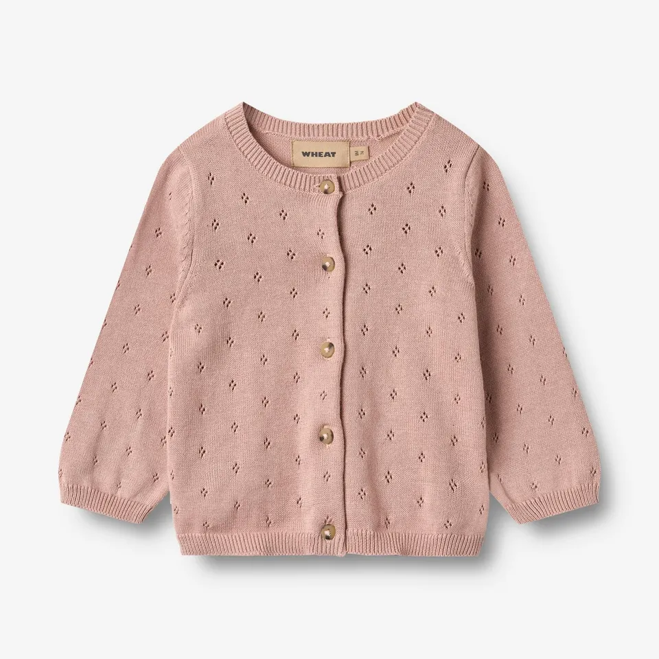 wheat-clothing-strickjacke-maia-rose-powder-bio-baumwolle image 1