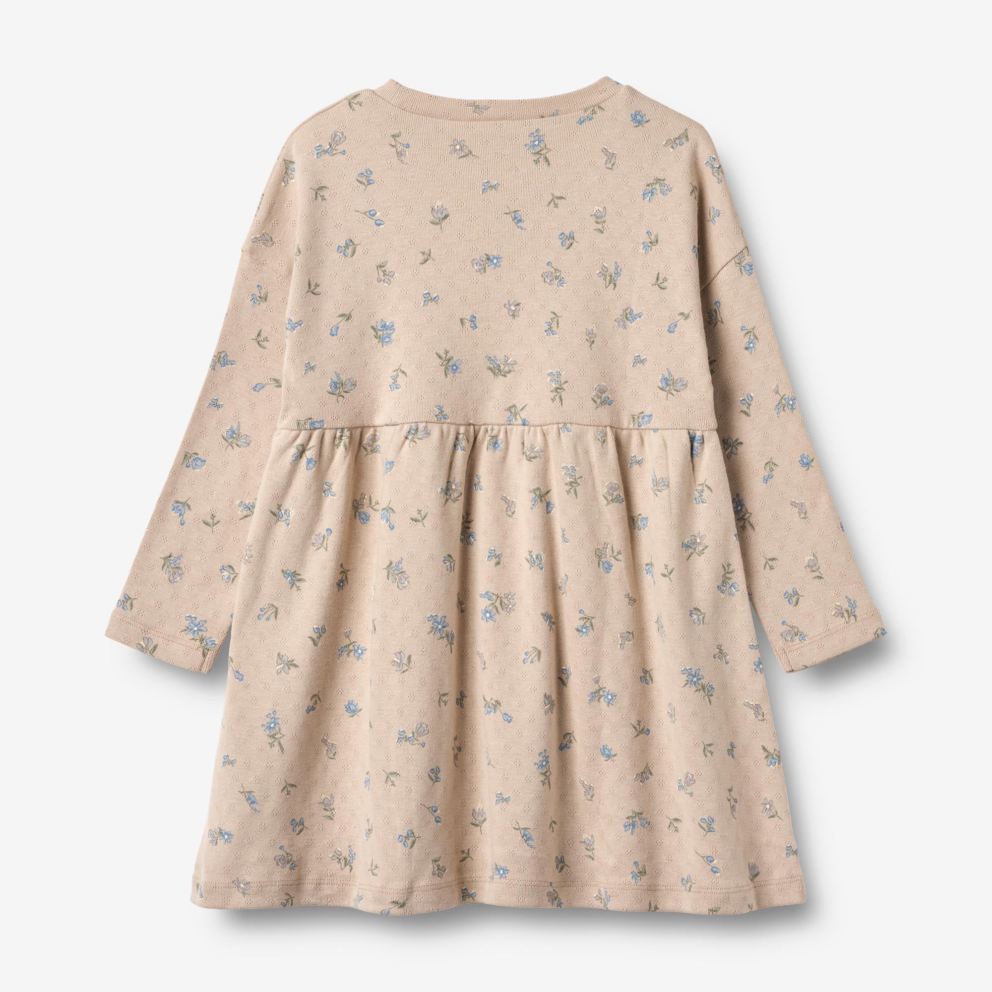 wheat-emmy-kleid-warm-sand-flowers-langarm-bio-baumwolle image 2