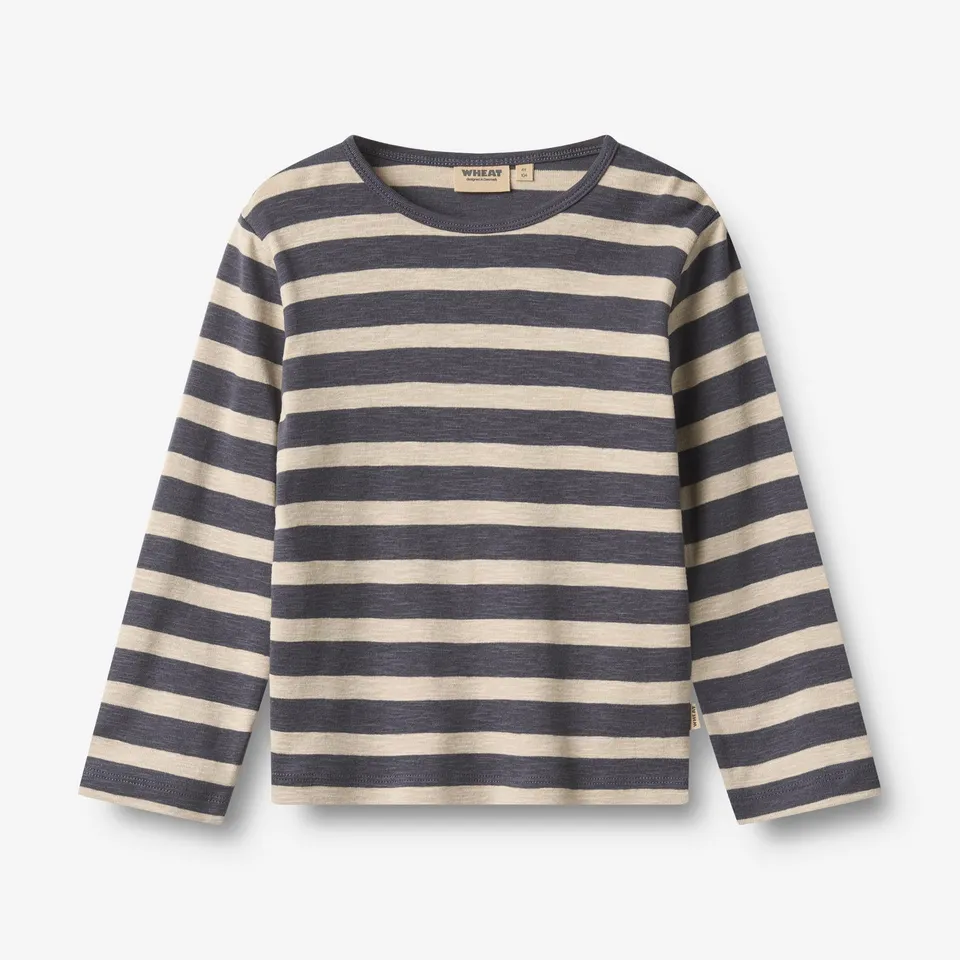 wheat-milo-l-s-t-shirt-langarmshirt-greyblue-stripe-gr-98 image 1