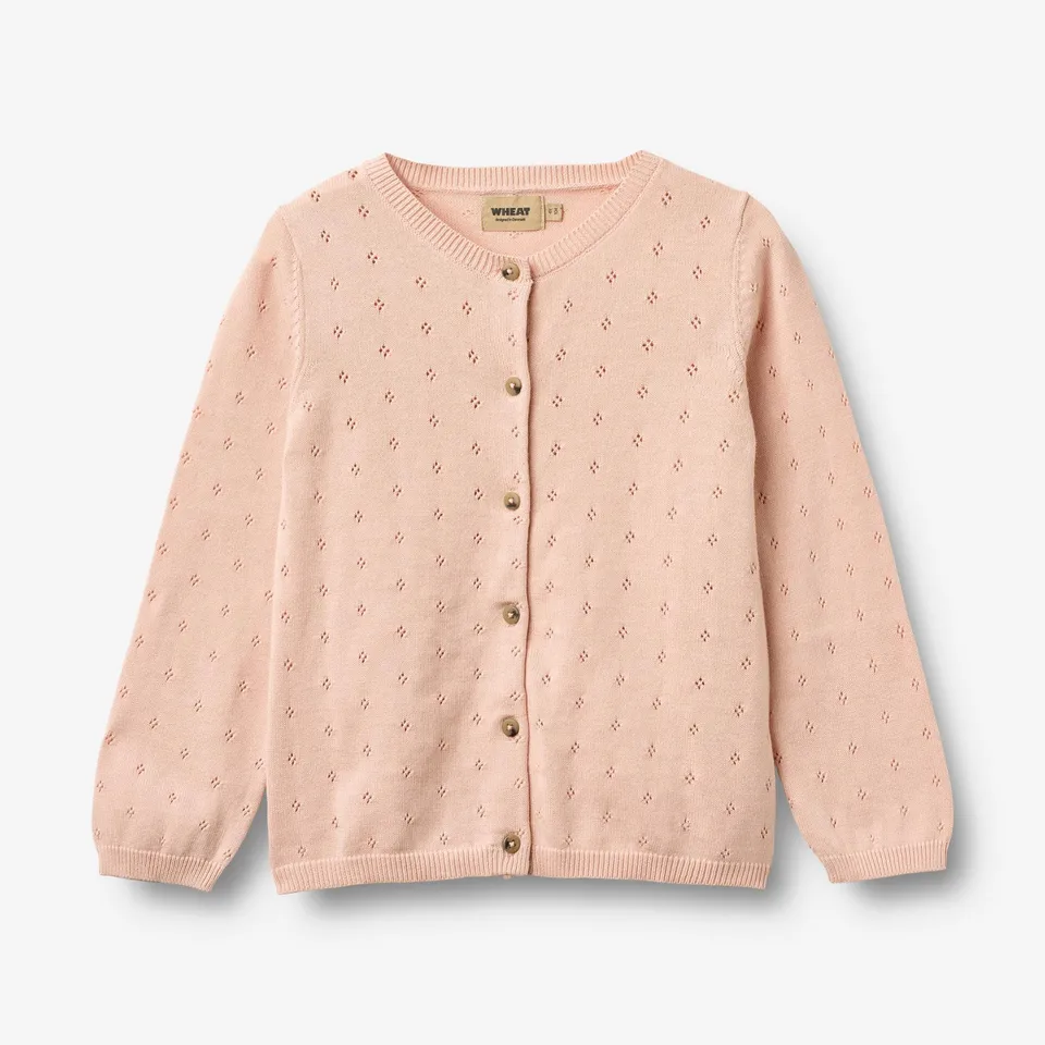 wheat-maia-strickjacke-powder-bio-baumwolle-knopfleiste image 1