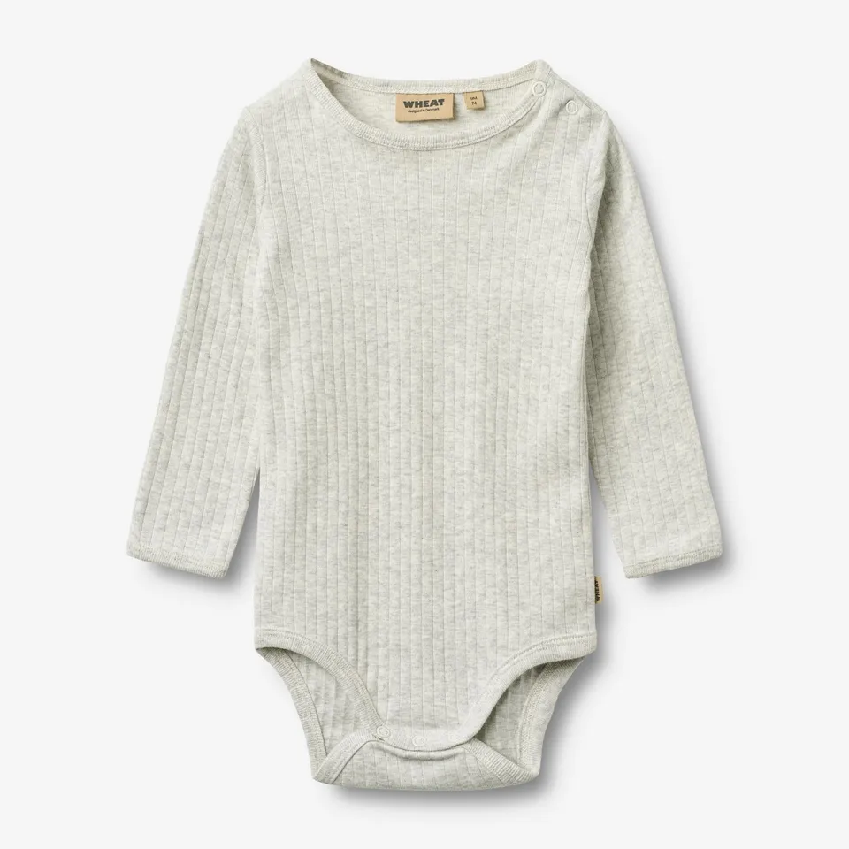 wheat-berti-body-langarm-melange-grey-bio-baumwolle image 1