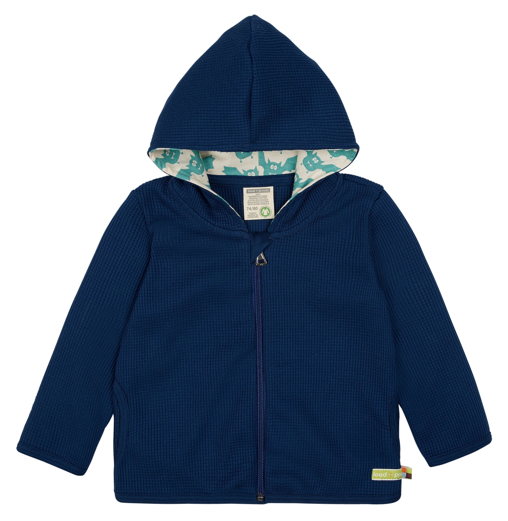 loud-proud-classics-kapuzenjacke-waffel-grey-62-68 image 7