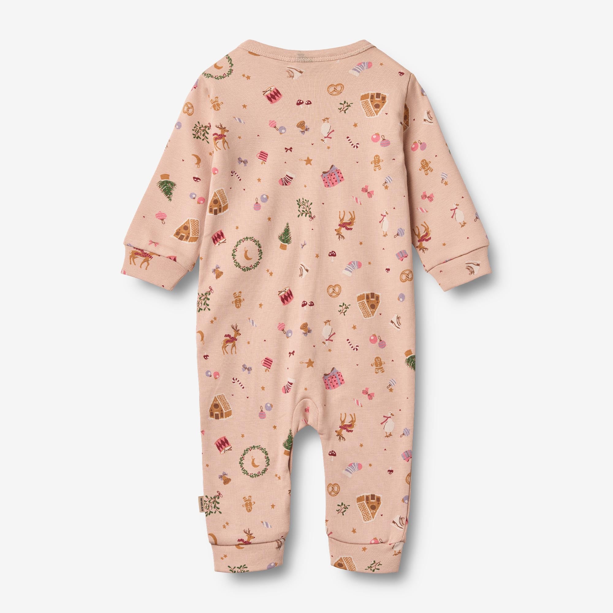 wheat-nikola-sleepsuit-rose-dust-holiday-strampler-bio image 2