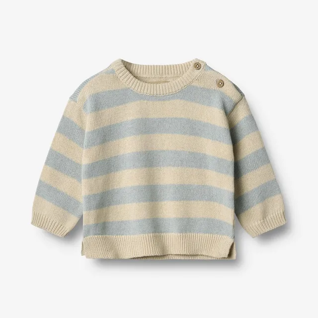 wheat-harlow-pullover-blue-stripe-baby-strickpullover-bio image 1