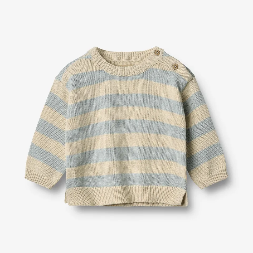 wheat-harlow-pullover-blue-stripe-baby-strickpullover-bio image 1