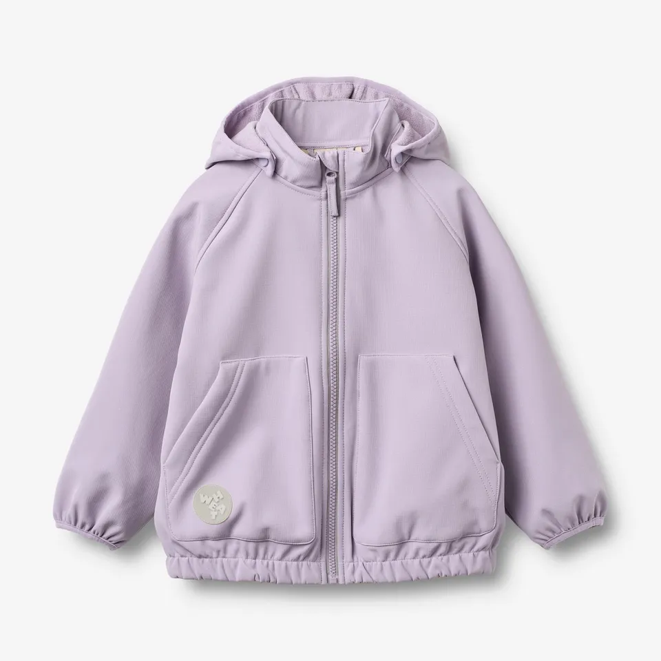 wheat-alleo-softshelljacke-warm-cosmic-lilac-kinder image 1