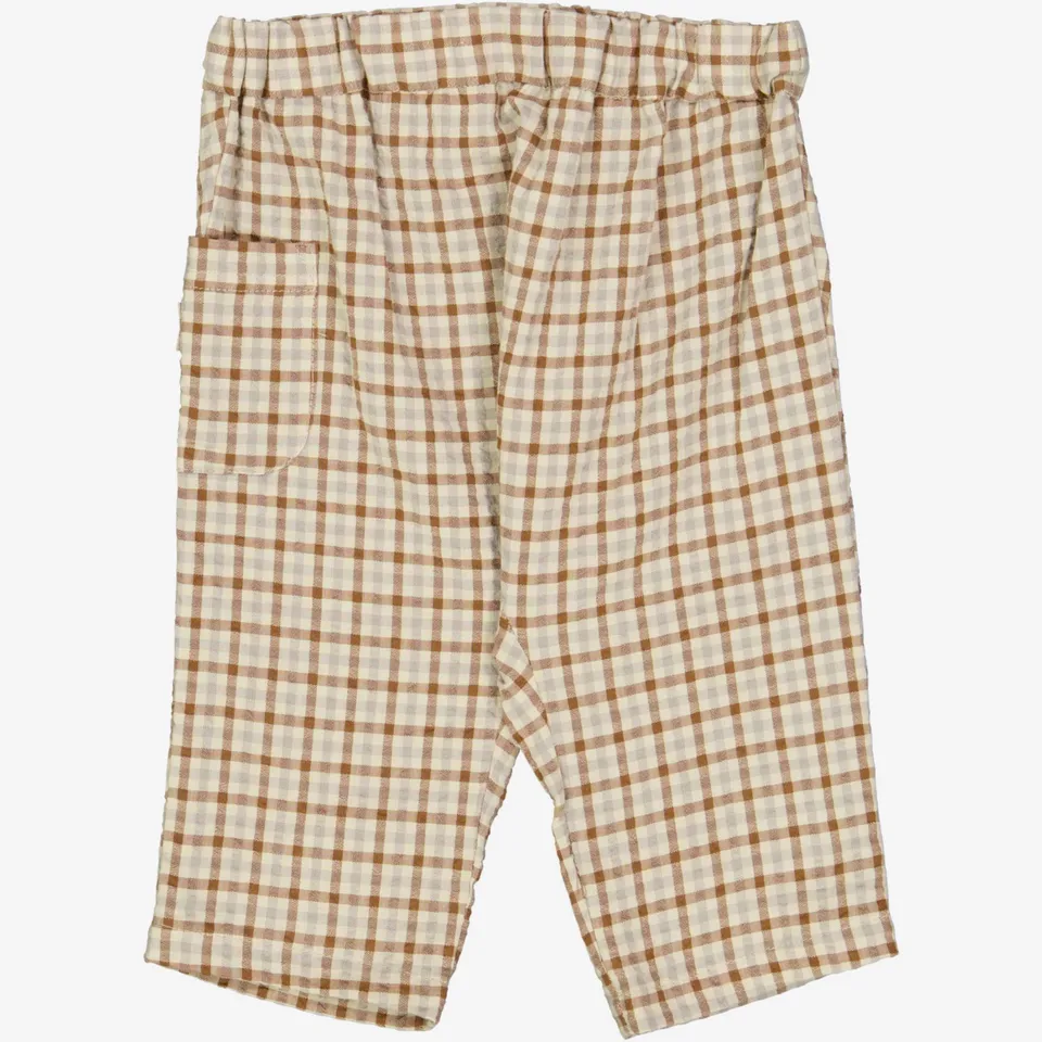 wheat-henry-hose-golden-dove-check-baby-bio-baumwolle image 1