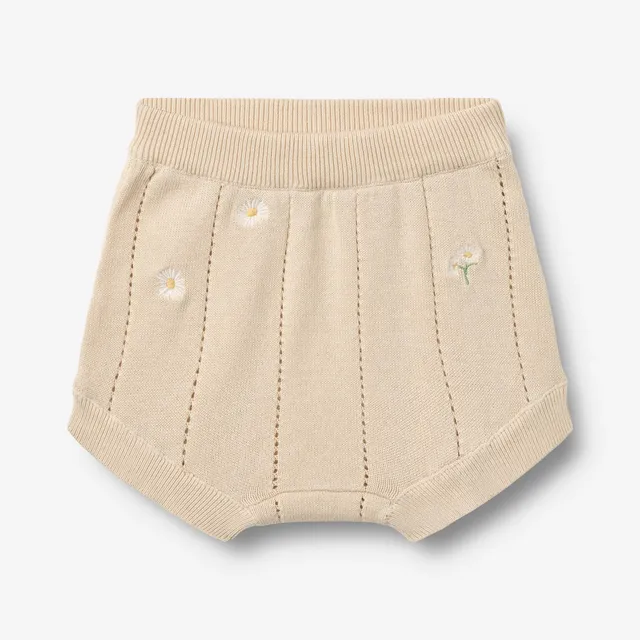 wheat-dua-shorts-sandshell-white-flowers-baby image 1