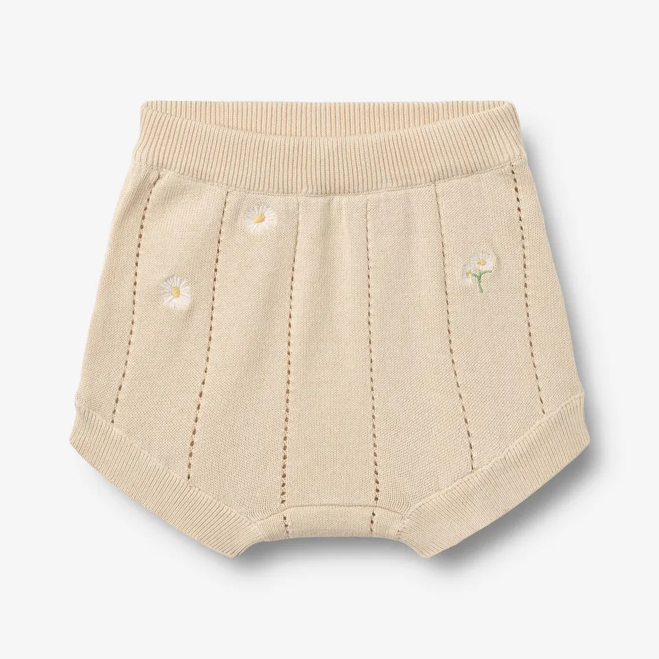 wheat-dua-shorts-sandshell-white-flowers-baby image 1