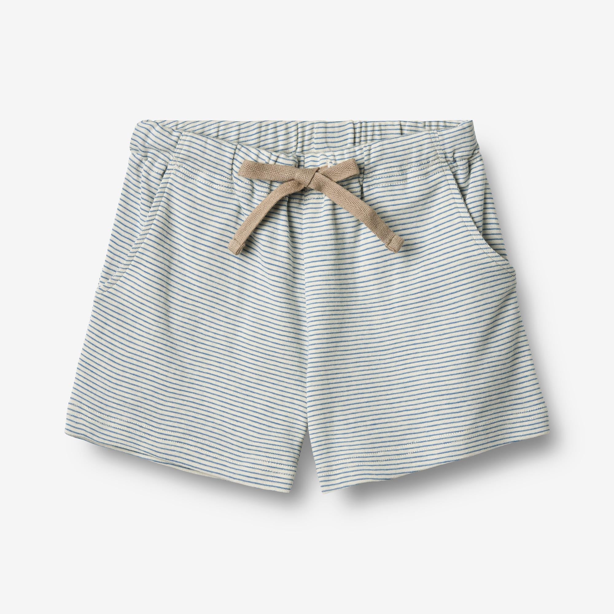 wheat-kalle-shorts-blue-stripe-bio-baumwolle-jungen image 1