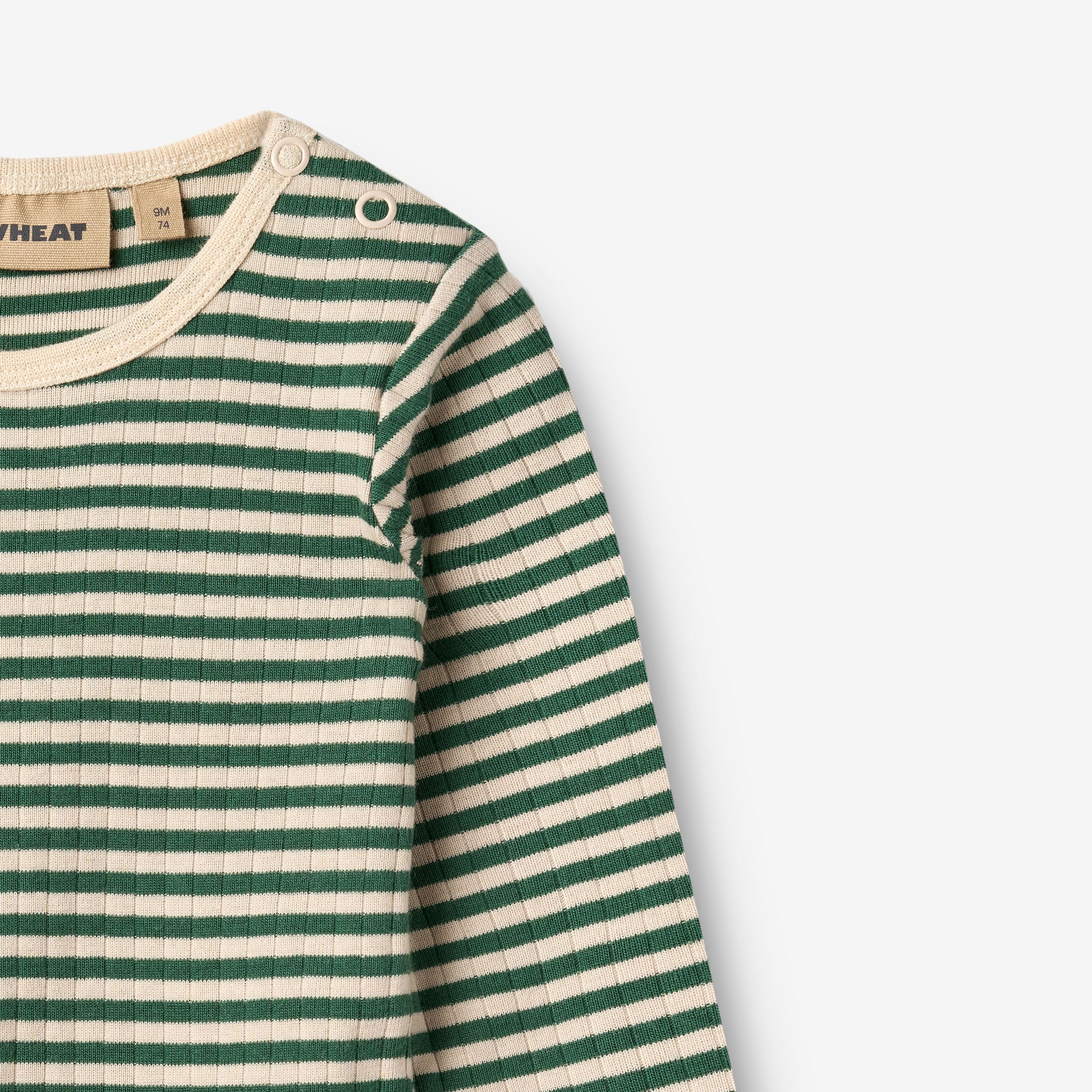 wheat-berti-body-baby-green-stripe-langarm-bio-baumwolle image 5