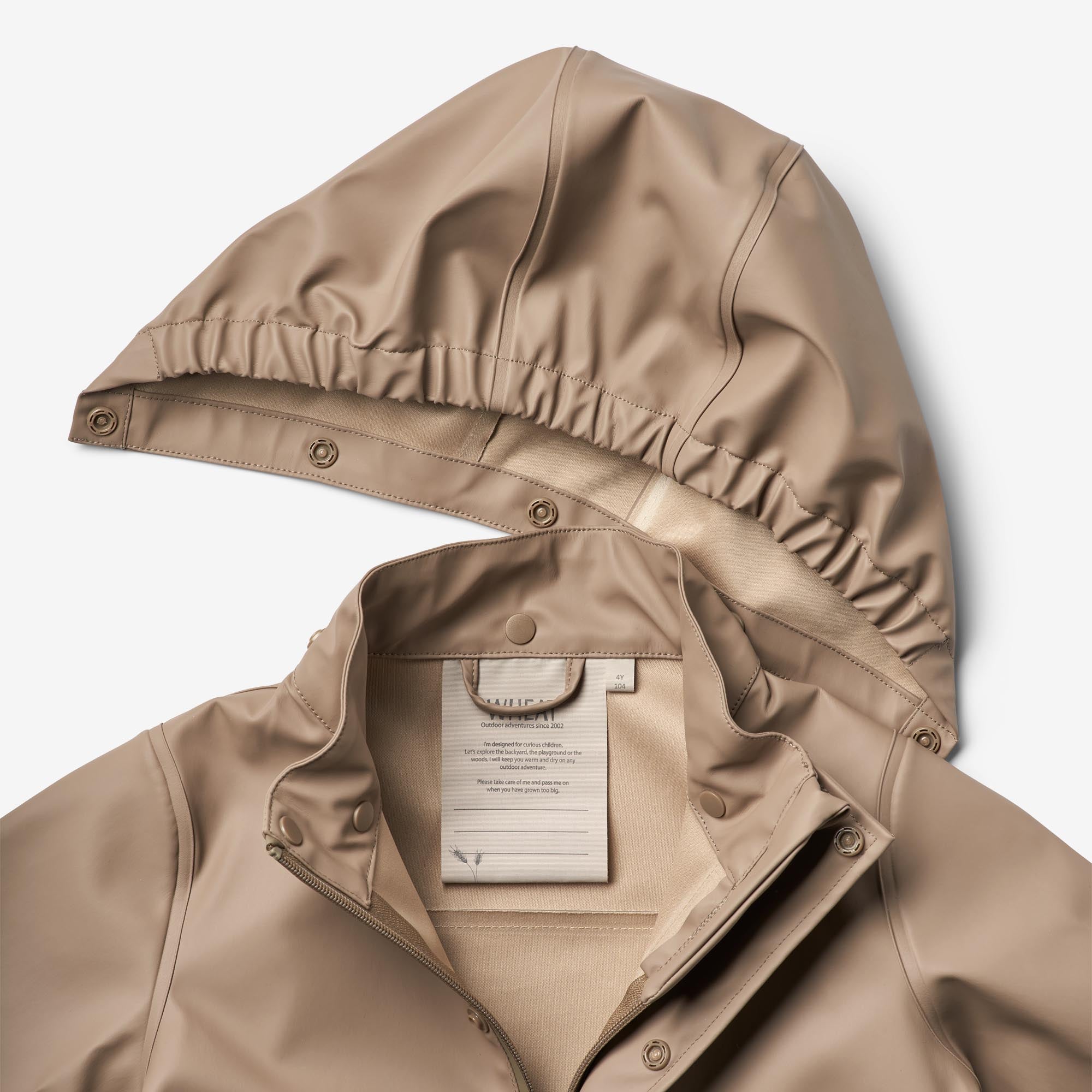 wheat-ollo-regenjacke-beige-stone-wasserdicht image 3