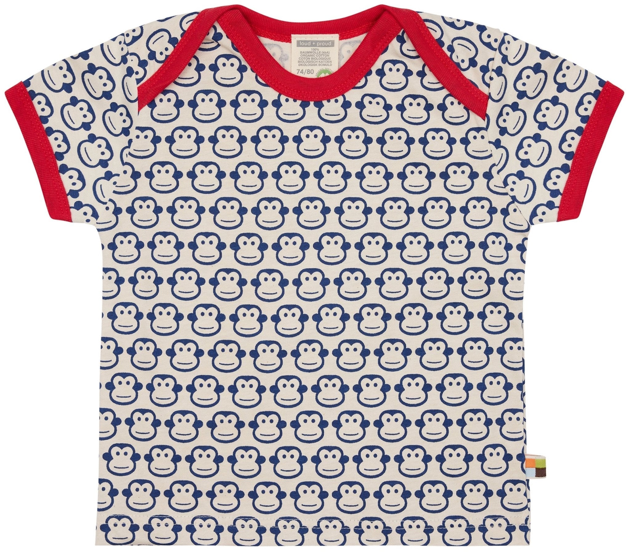 loud-proud-classics-t-shirt-affen-ultramarine-98-104 image 1