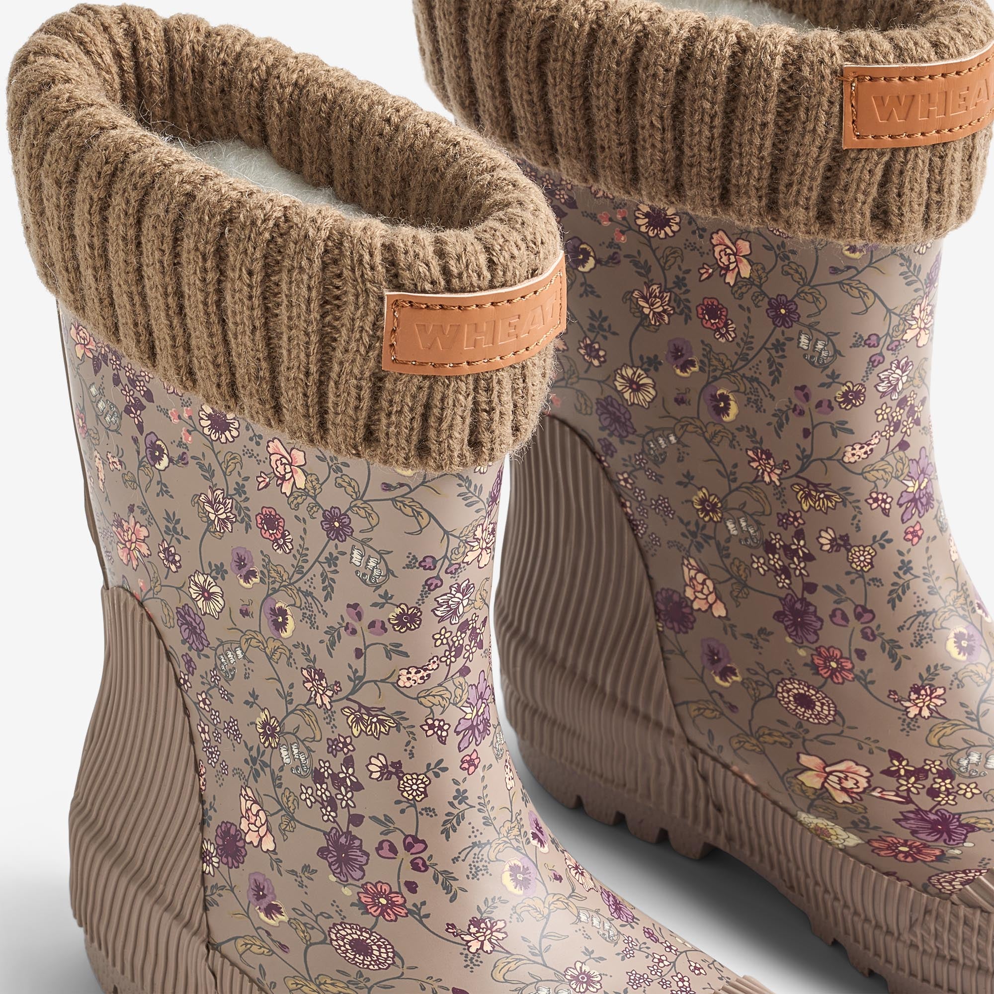 wheat-thermo-wader-gummistiefel-portabella-flowers-warm image 4