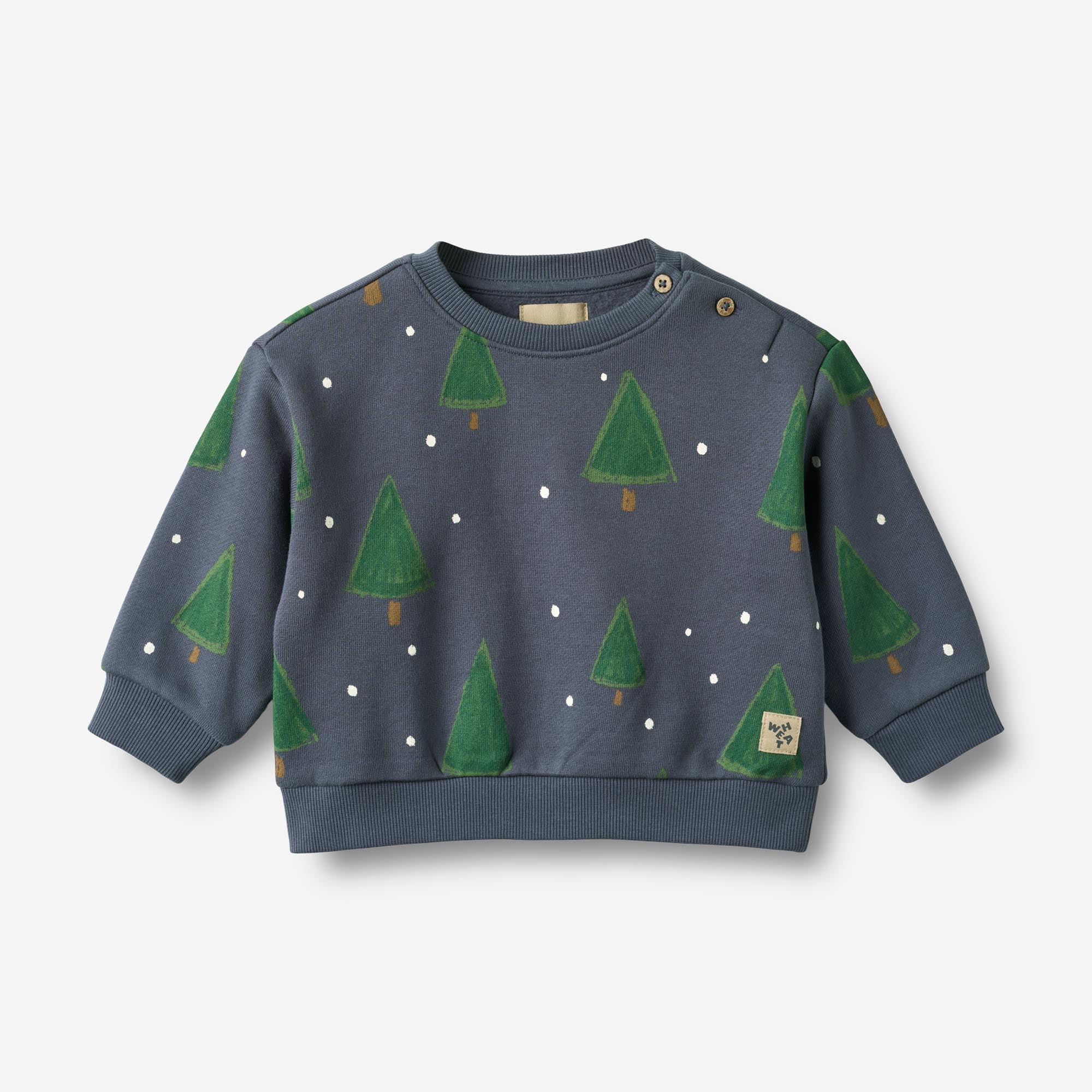 wheat-sandro-sweatshirt-greyblue-holiday-bio-baby image 1