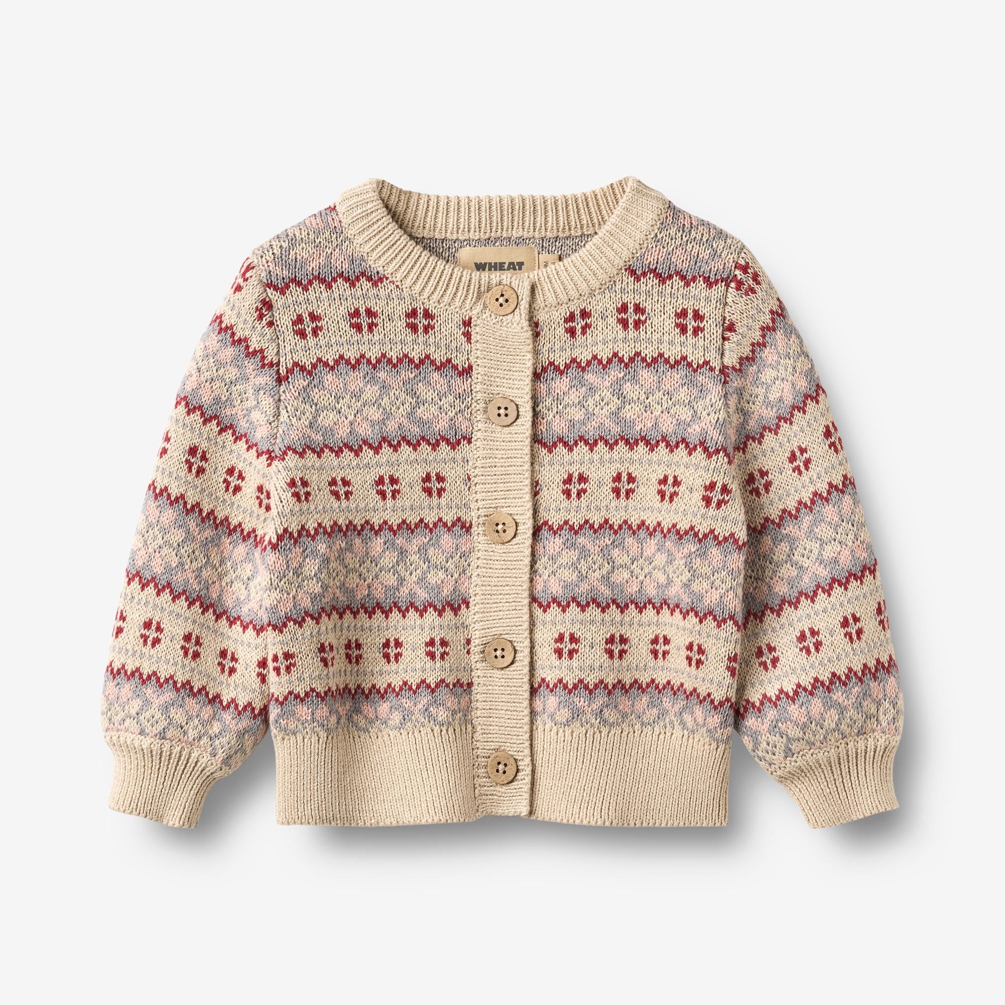 wheat-vikki-jacquard-strickjacke-offwhite-baby-bio image 1