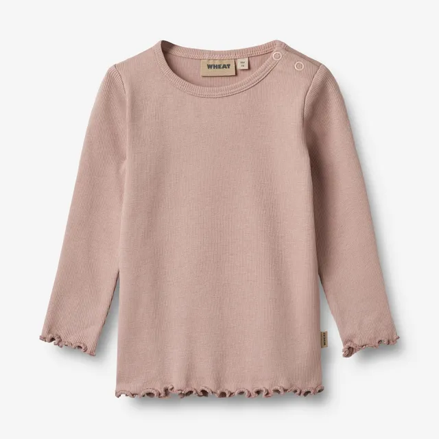 wheat-t-shirt-ida-langarmshirt-rose-powder-bio-jersey image 1
