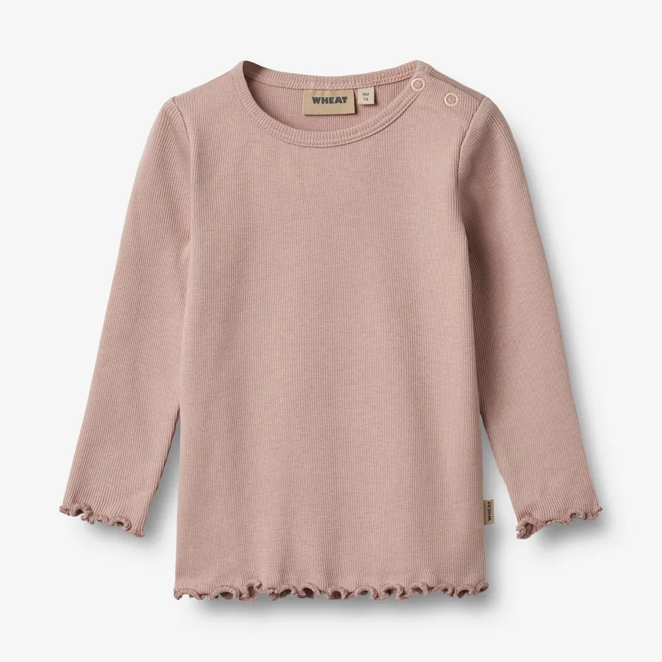 wheat-t-shirt-ida-langarmshirt-rose-powder-bio-jersey image 1