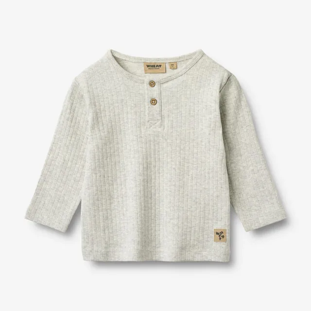 wheat-morris-t-shirt-langarm-baby-melange-grey-bio-baumwolle image 1