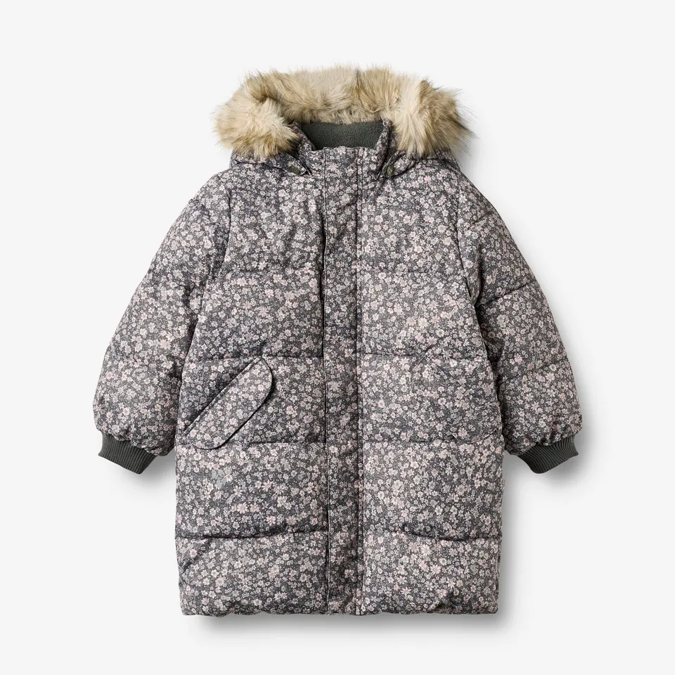 wheat-vinteren-puffer-winterjacke-dark-charcoal-flowers image 1