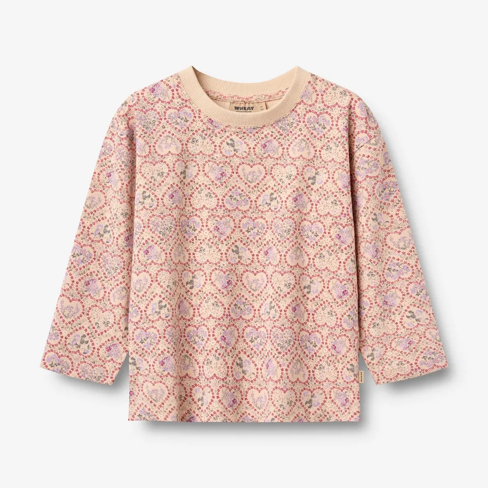 wheat-dixie-langarmshirt-magenta-heart-flowers-bio image 1