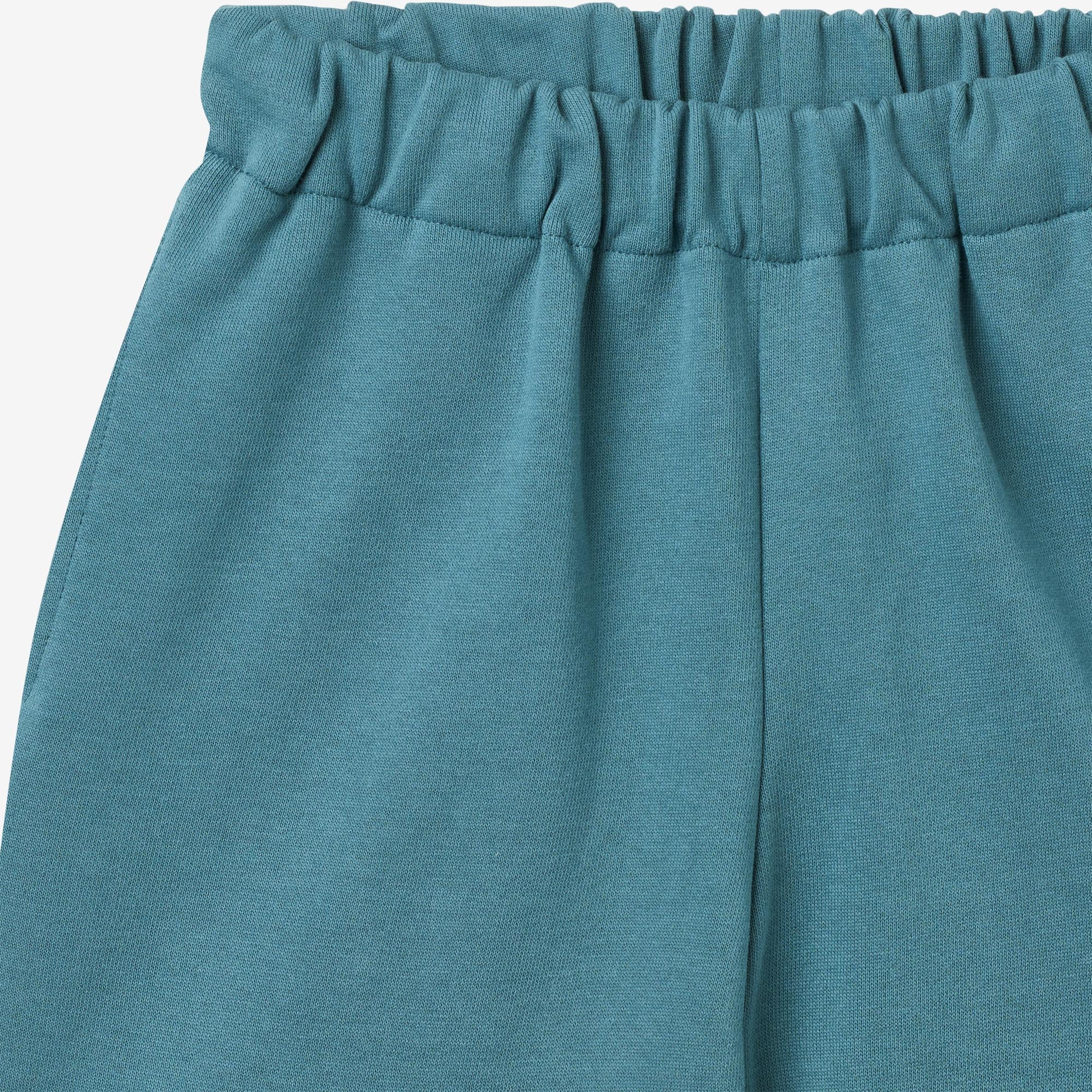 wheat-aksel-sweat-shorts-blue-teal-bio-baumwolle image 3