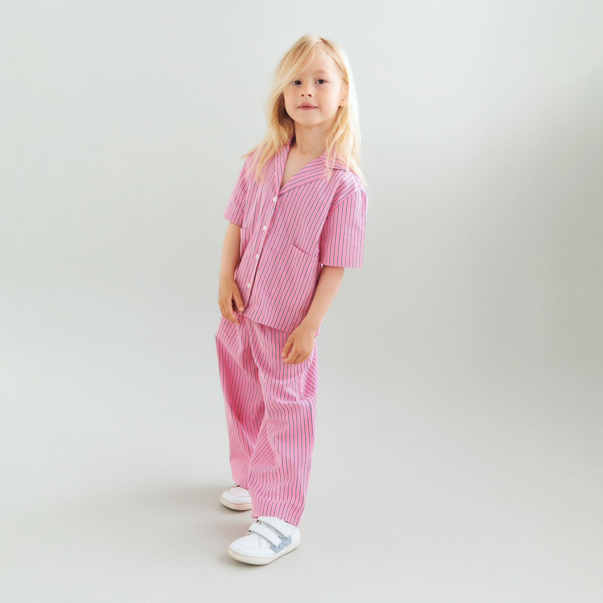 wheat-vilma-kurzarmhemd-pink-stripe-bio-baumwolle image 3