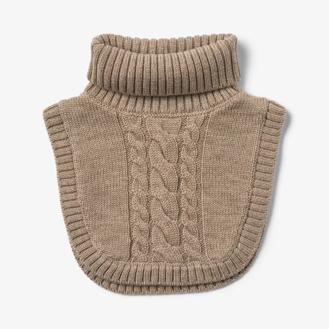 wheat-softo-neckwarmer-schlupfschal-grey-camel-melange-merino image 1
