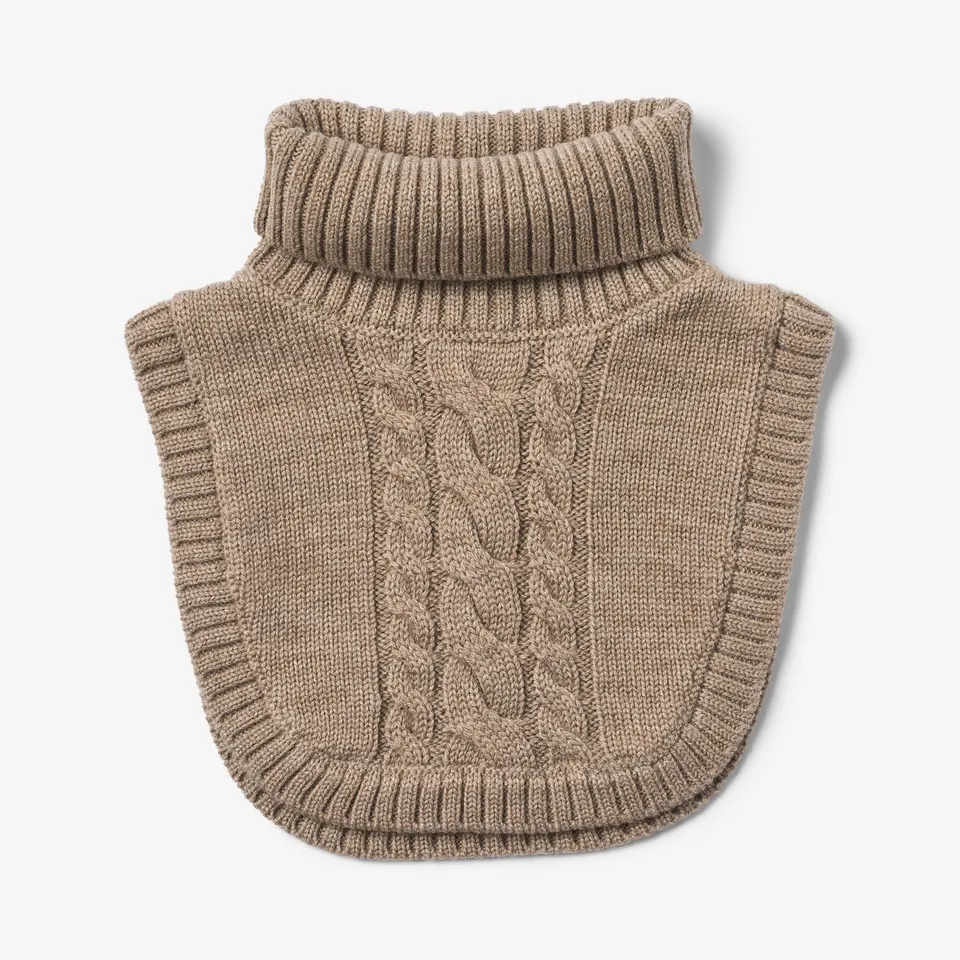 wheat-softo-neckwarmer-schlupfschal-grey-camel-melange-merino image 1
