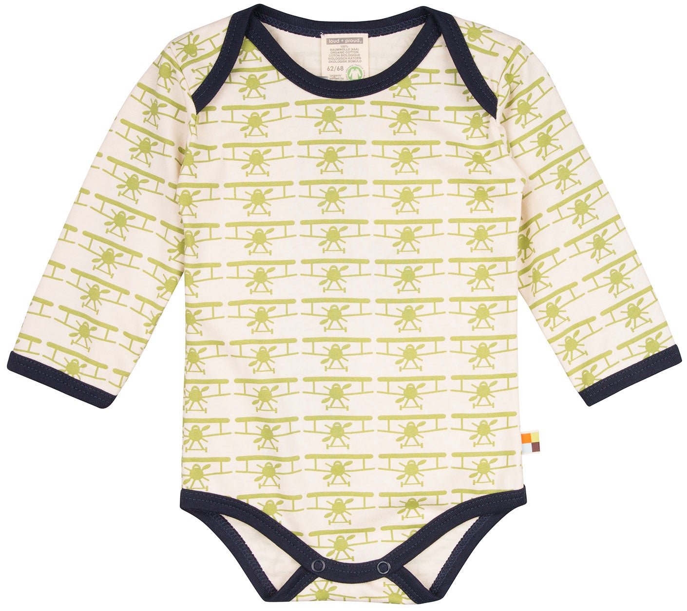 loud-proud-classics-body-langarm-druck-moos-62-68 image 1