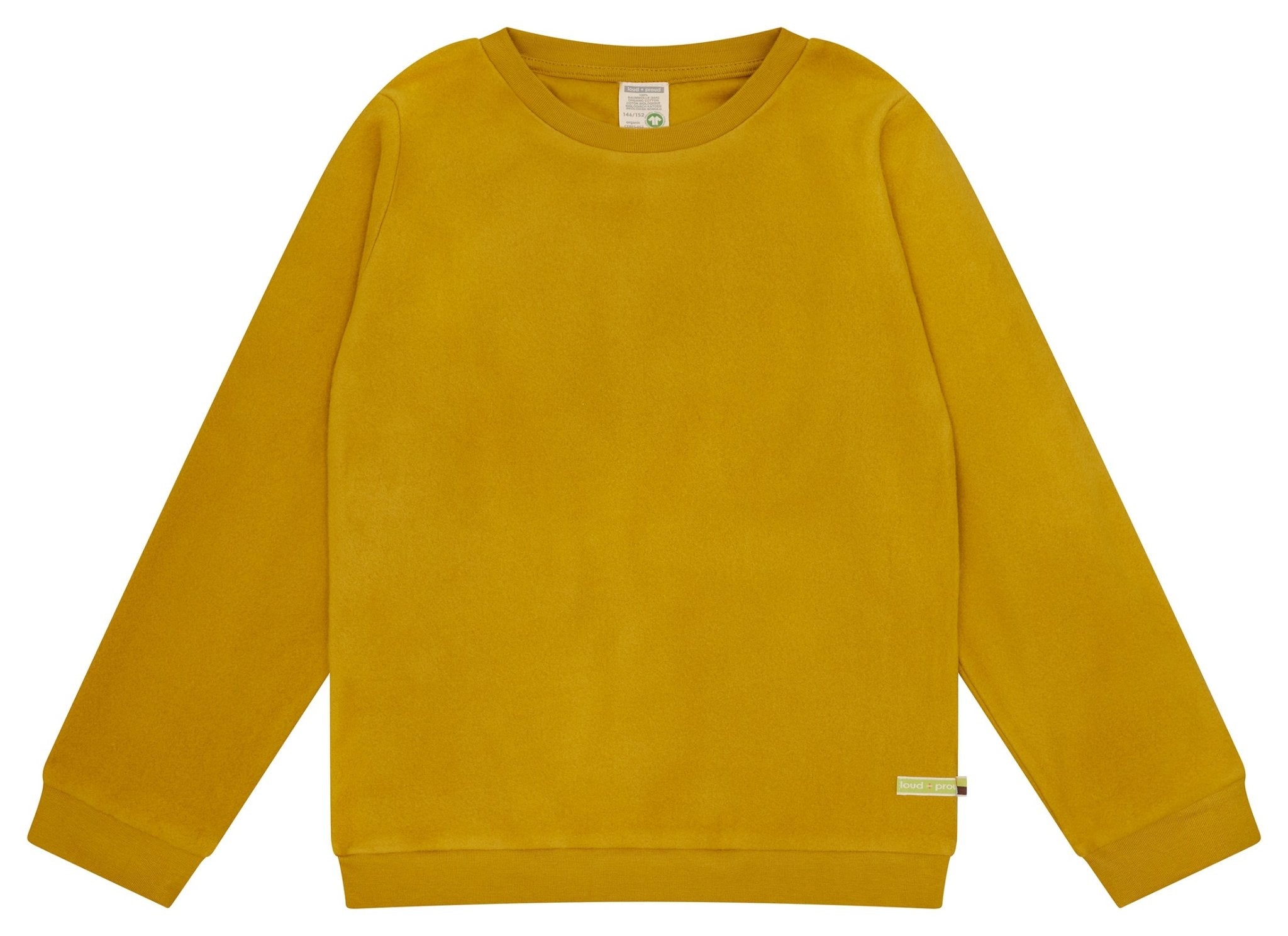 loud-proud-classics-fleece-sweatshirt-curry-134-140-bio-baumwolle image 1