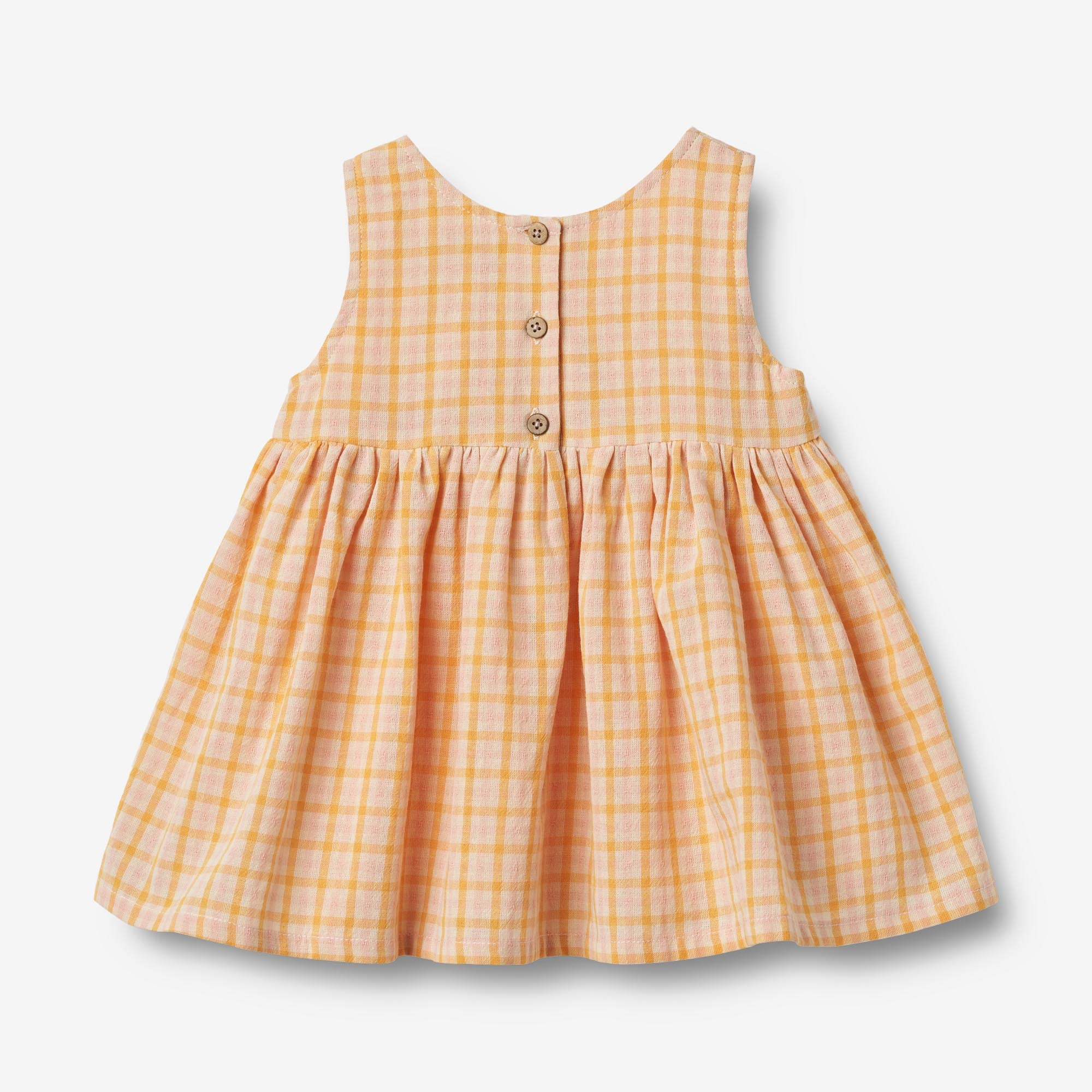 wheat-sienna-pinafore-kleid-yellow-check-bio-baumwolle image 2