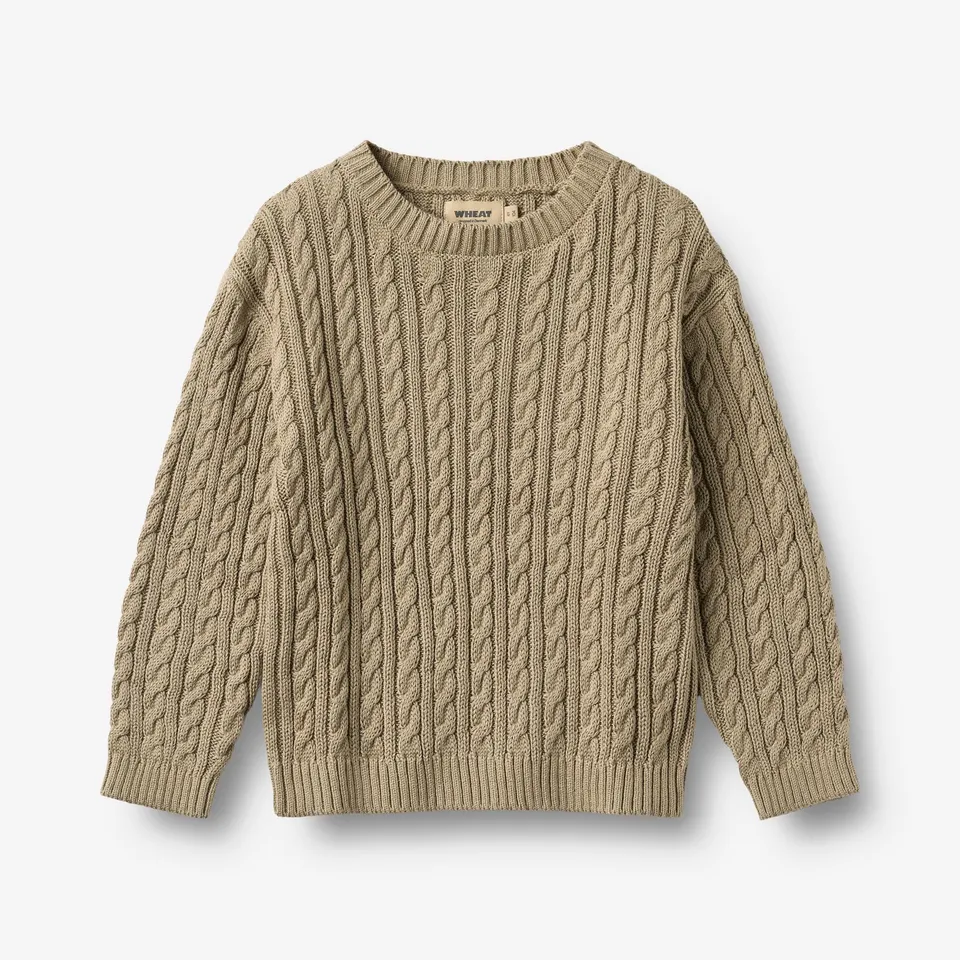 wheat-oliver-pullover-strickpullover-gravel-bio-baumwolle image 1
