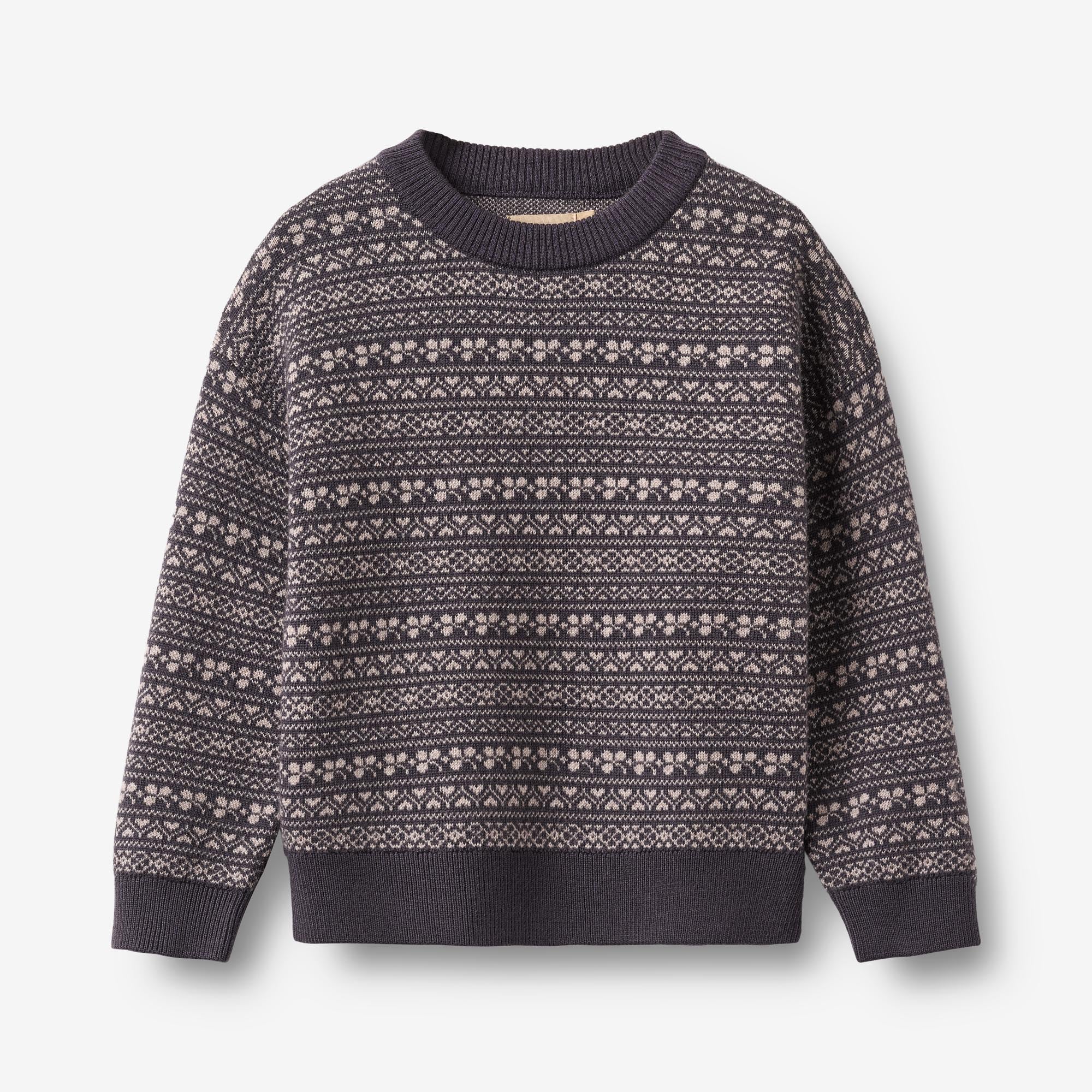 wheat-elias-jacquard-pullover-merinowolle-grey-plum image 1