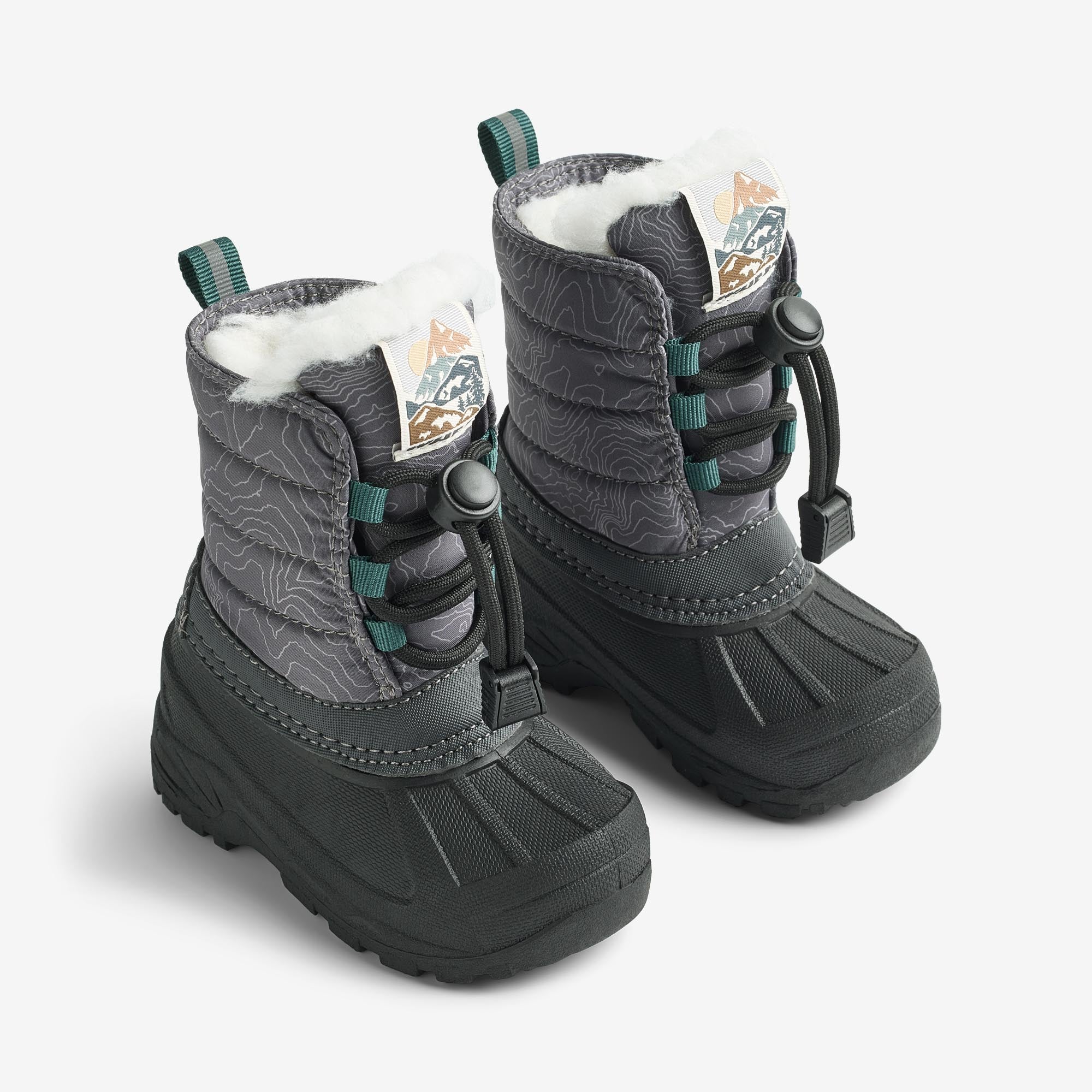 wheat-aleex-winterboot-kinder-dark-reflective-map-recycled image 1
