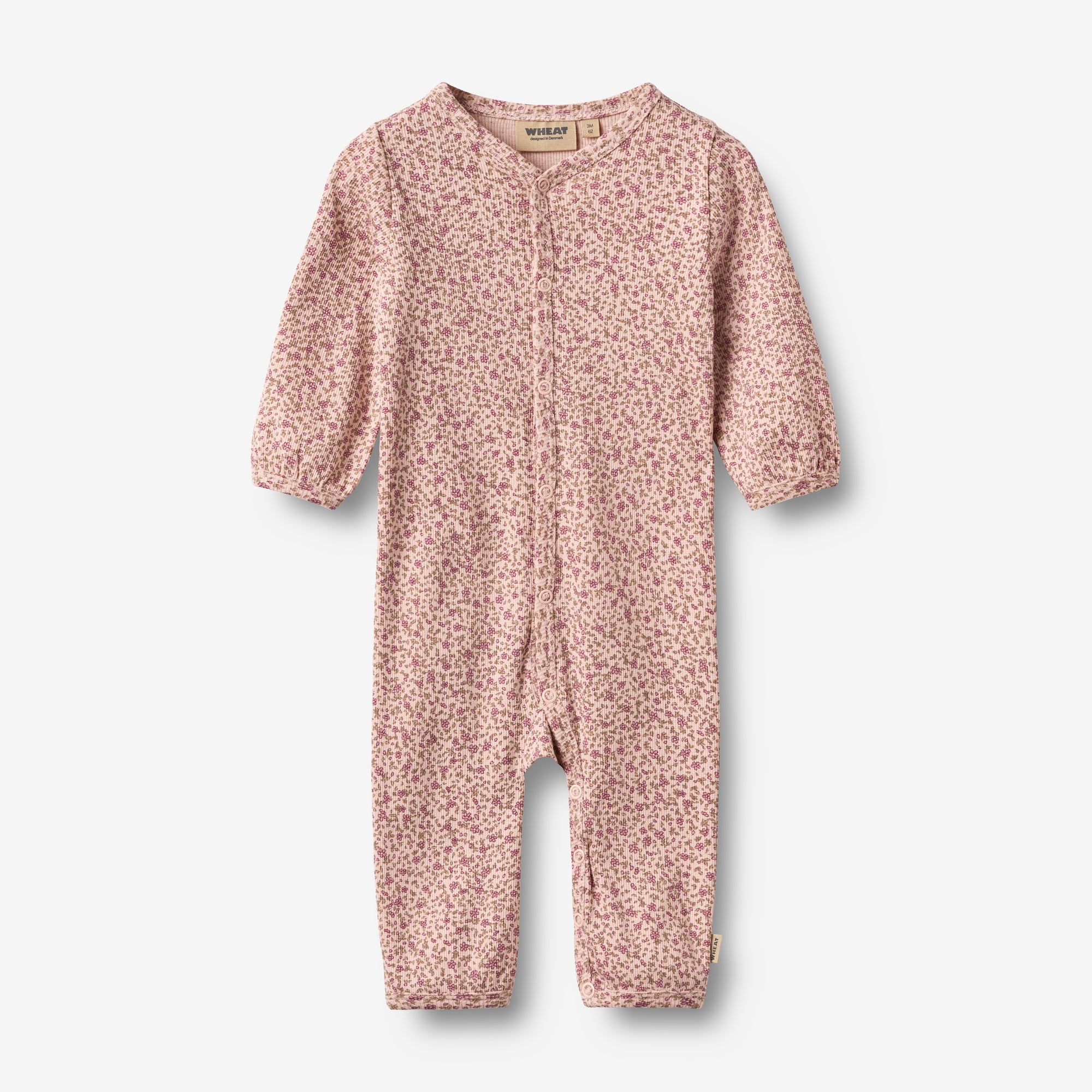 wheat-felizia-strampler-dime-rose-small-flowers-bio-langarm-baby image 1