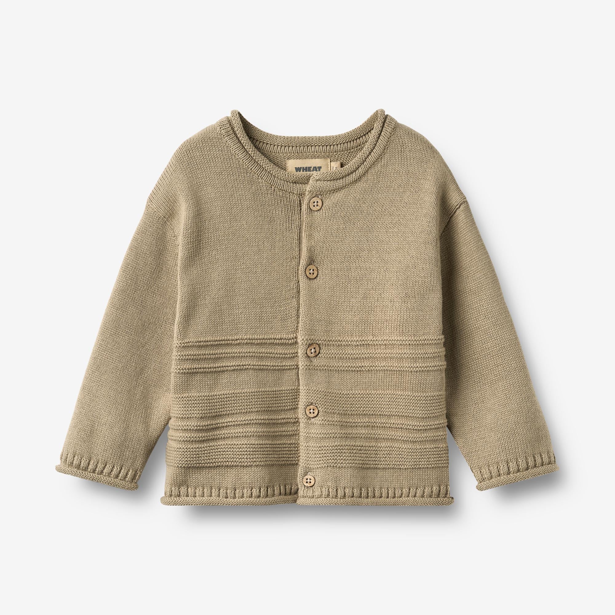 wheat-clothing-strickjacke-gunnar-cardigan-gravel-bio image 1
