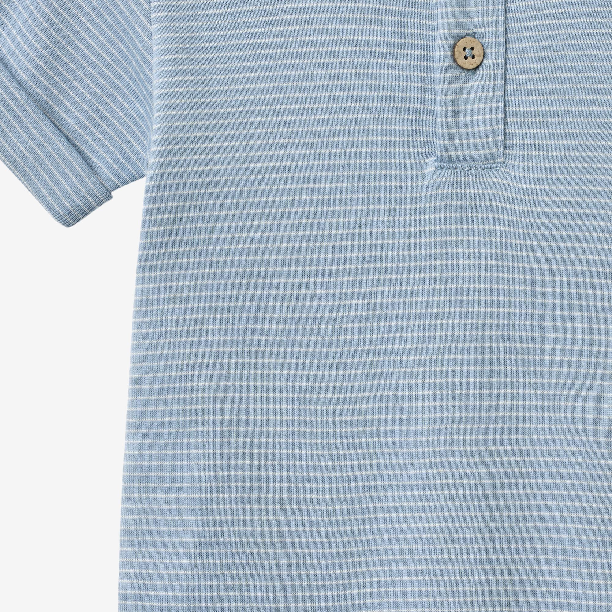 wheat-alfred-strampler-kurzarm-faded-blue-stripe-baby image 3